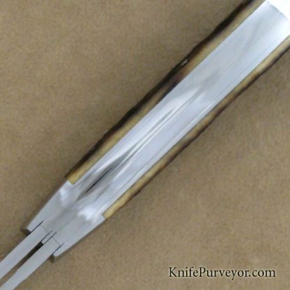 Eugene Shadley Custom Knife Brown Jigged Bone "Peanut Jack" - Image 4