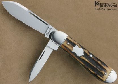 Joel Chamblin Custom Knife 2 Bladed Stag Slip Joint