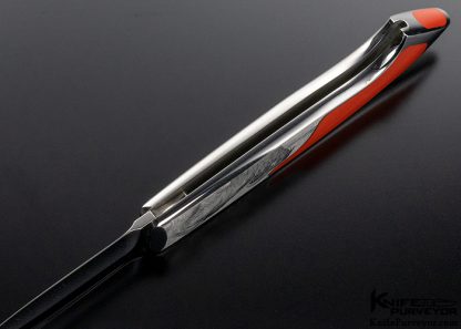 Charles Bennica Custom Knife Red Coral "Flamant" Incisione Engraved by Firmo Fracassi - Image 10