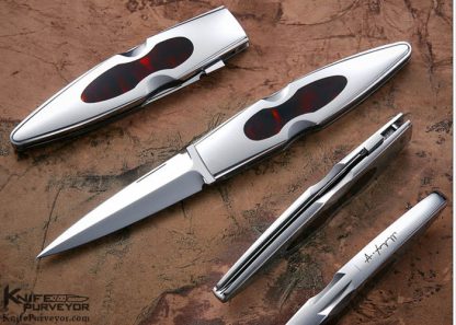 Antonio Fogarizzu Custom Knife Exotic Material Interframe Lockback Dagger