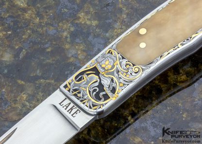 Sam Alfano Engraved Ron Lake Custom Knives Tail Lock Set of Two - Image 3