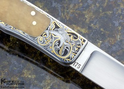 Sam Alfano Engraved Ron Lake Custom Knives Tail Lock Set of Two - Image 5