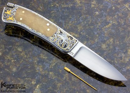 Sam Alfano Engraved Ron Lake Custom Knives Tail Lock Set of Two - Image 4