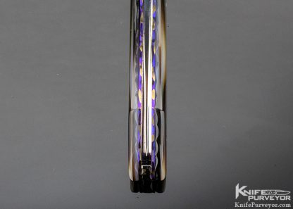 Francesco Pachi Custom Knife Blacklip Pearl Damascus with Diamond - Image 5