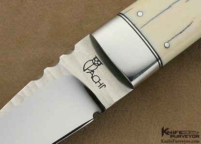 Francesco Pachi Custom Knife Mirella Pachi Scrimshawed Mammoth Ivory - Image 2