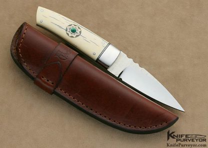 Francesco Pachi Custom Knife Mirella Pachi Scrimshawed Mammoth Ivory - Image 4