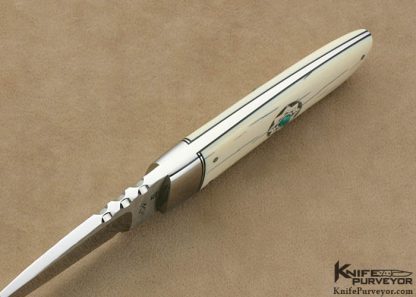 Francesco Pachi Custom Knife Mirella Pachi Scrimshawed Mammoth Ivory - Image 5