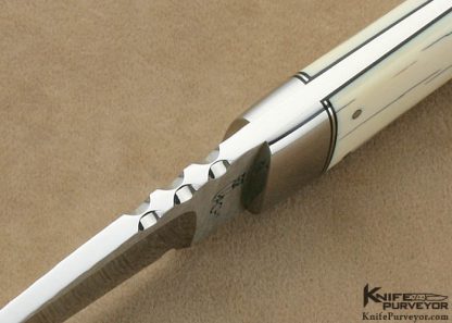 Francesco Pachi Custom Knife Mirella Pachi Scrimshawed Mammoth Ivory - Image 6