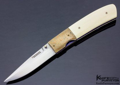 Frank Centrofante Custom Knife Mammoth & Mokume Linerlock
