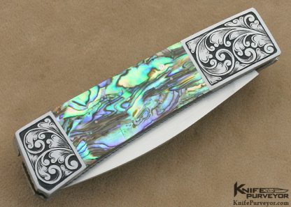 Frank Centofante Custom Knives Fred Harrington Engraved Abalone Tail Lock - Image 4