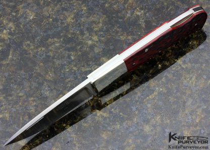 Frank Centofante Custom Knife Red Jigged Bone Lockback - Image 4
