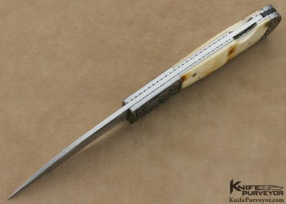 Frank Centofante Custom Knives Fred Harrington Engraved Mammoth Ivory Lock Back - Image 5