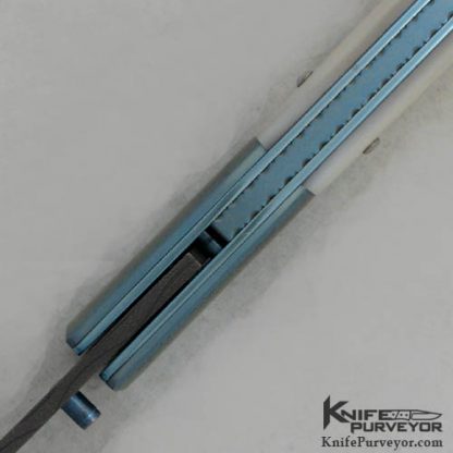 Frank Centofante Custom Knife Mother of Pearl & Damascus Linerlock - Image 4