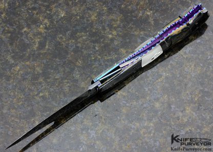 Frank Potter Custom Knife Mammoth and Mother of Pearl Automatic Linerlock - Image 5