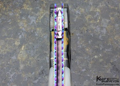 Frank Potter Custom Knife Mammoth and Mother of Pearl Automatic Linerlock - Image 6