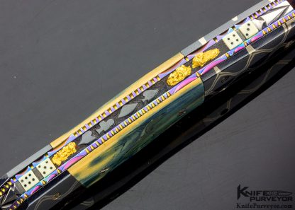 Frank Potter "Gambler" Custom Knife Auto with Blue Mammoth - Image 5