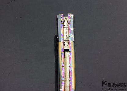 Frank Potter "Gambler" Custom Knife Auto with Blue Mammoth - Image 7