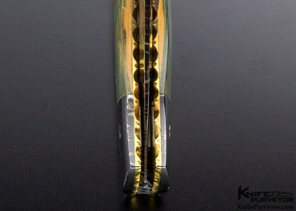 Frank Potter Custom Knife Blued Damascus & Mammoth Automatic Linerlock - Image 7