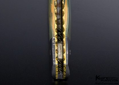 Frank Potter Custom Knife Blued Damascus & Mammoth Automatic Linerlock - Image 6
