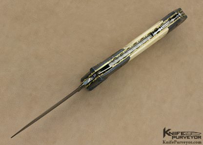 Frank Potter Custom Knife Damascus Auto Dagger - Image 6