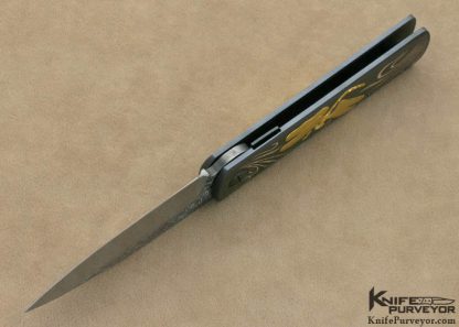 Dr. Fred Carter Custom Knives Sole Authorship Engraved 2007 AKI Dragonfly Linerlock - Image 8