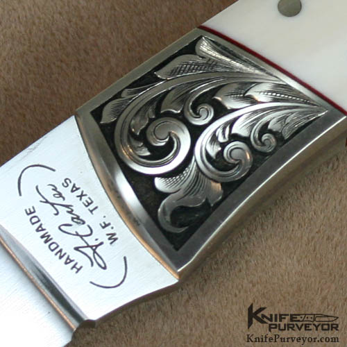 Dr. Fred Carter Custom Knife Sole Authorship Engraved Pre-Ban Elephant Ivory Hunter - Image 2