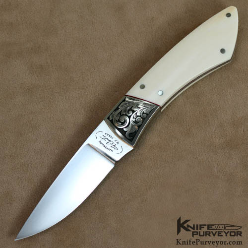 Dr. Fred Carter Custom Knife Sole Authorship Engraved Pre-Ban Elephant Ivory Hunter