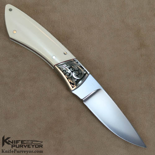 Dr. Fred Carter Custom Knife Sole Authorship Engraved Pre-Ban Elephant Ivory Hunter - Image 4