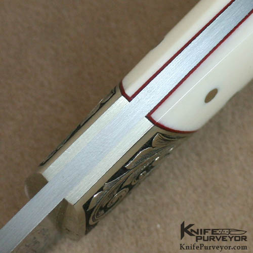 Dr. Fred Carter Custom Knife Sole Authorship Engraved Pre-Ban Elephant Ivory Hunter - Image 3