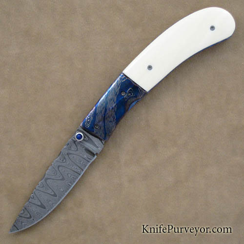 Fred Durio Custom Knife Damascus Linerlock
