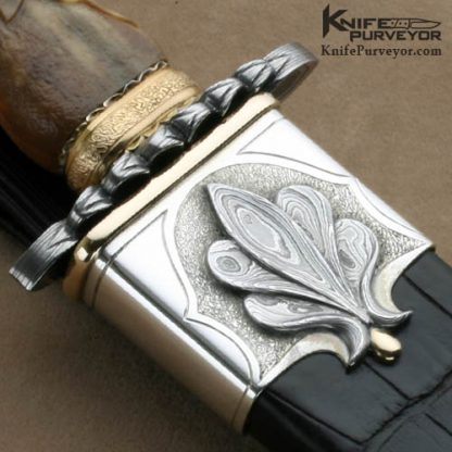 Larry Fuegen Custom Knives Sole Authorship 2007 AKI Carved Art Bowie - Image 10