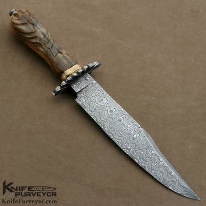 Larry Fuegen Custom Knives Sole Authorship 2007 AKI Carved Art Bowie - Image 4