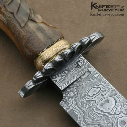 Larry Fuegen Custom Knives Sole Authorship 2007 AKI Carved Art Bowie - Image 5