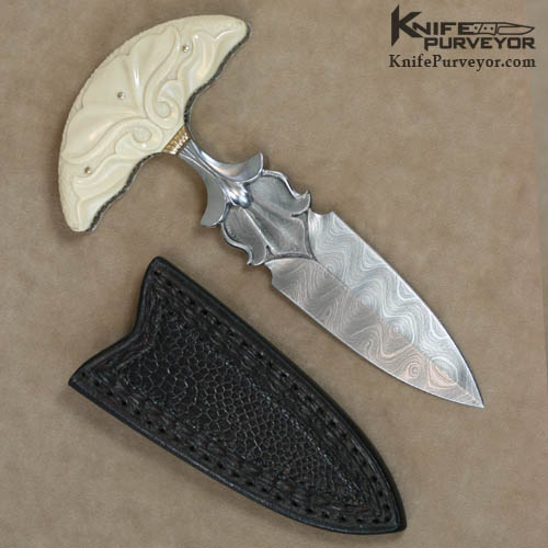Larry Fuegen Custom Knife Carved Mammoth Ivory Push Dagger - Image 4