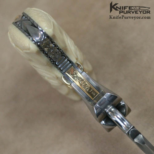 Larry Fuegen Custom Knife Carved Mammoth Ivory Push Dagger - Image 5