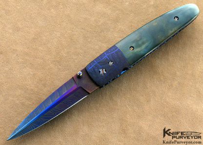 Barry Gallagher Custom Knives  Sole Authorship Mosaic Damascus Liner Lock