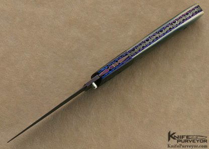 Barry Gallagher Custom Knives  Sole Authorship Mosaic Damascus Liner Lock - Image 4