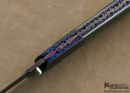 Barry Gallagher Custom Knives  Sole Authorship Mosaic Damascus Liner Lock - Image 5