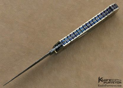 Barry Gallagher Custom Knife Mokume & Damascus Blacklip Linerlock Dagger - Image 5
