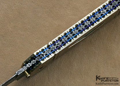 Barry Gallagher Custom Knife Mokume & Damascus Blacklip Linerlock Dagger - Image 4
