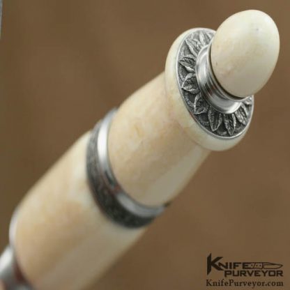 Gary Blanchard Custom Knife Sole Authorshipped Engraved Pre Ban Elephant Ivory Presentation Dagger - Image 3