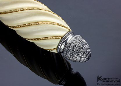 Gary Blanchard Engraved Herman Schneider Custom Knife Carved and Engraved Africa Dagger - Image 9