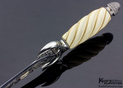 Gary Blanchard Engraved Herman Schneider Custom Knife Carved and Engraved Africa Dagger - Image 7
