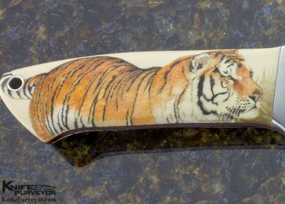 Bob Loveless Custom Knives Set of 3 Gary Williams "Garbo'" Scrimshawed  Double Ground Fighters - Image 17