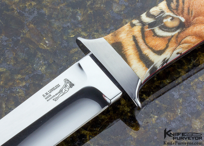 Bob Loveless Custom Knives Set of 3 Gary Williams "Garbo'" Scrimshawed  Double Ground Fighters - Image 13