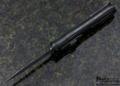 Gavin Hawk Custom Knife "OTF" Auto Deadlock with Polished Zirconium Inlays, Carbon Fiber & Devin Thomas Stainless Damascus Herringbone with a XHP Core - Image 5