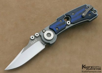 Grant & Gavin Hawk Custom Knife Blue & Black G-10 "TOAD" Toggle Lock