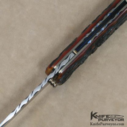 Barbara Baskett Custom Knife Jigged Bone Linerlock - Image 4