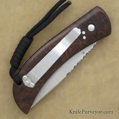 Gene Baskett Custom Knife Desert Ironwood Linerlock - Image 3