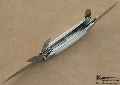 Eugene Shadley Custom Knife Mother of Pearl 5 Blade Sowbelly Slipjoint - Image 7